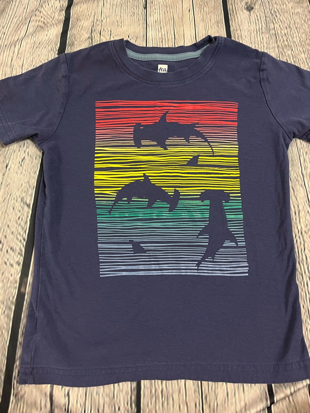 Tea Collection shark tee size 6